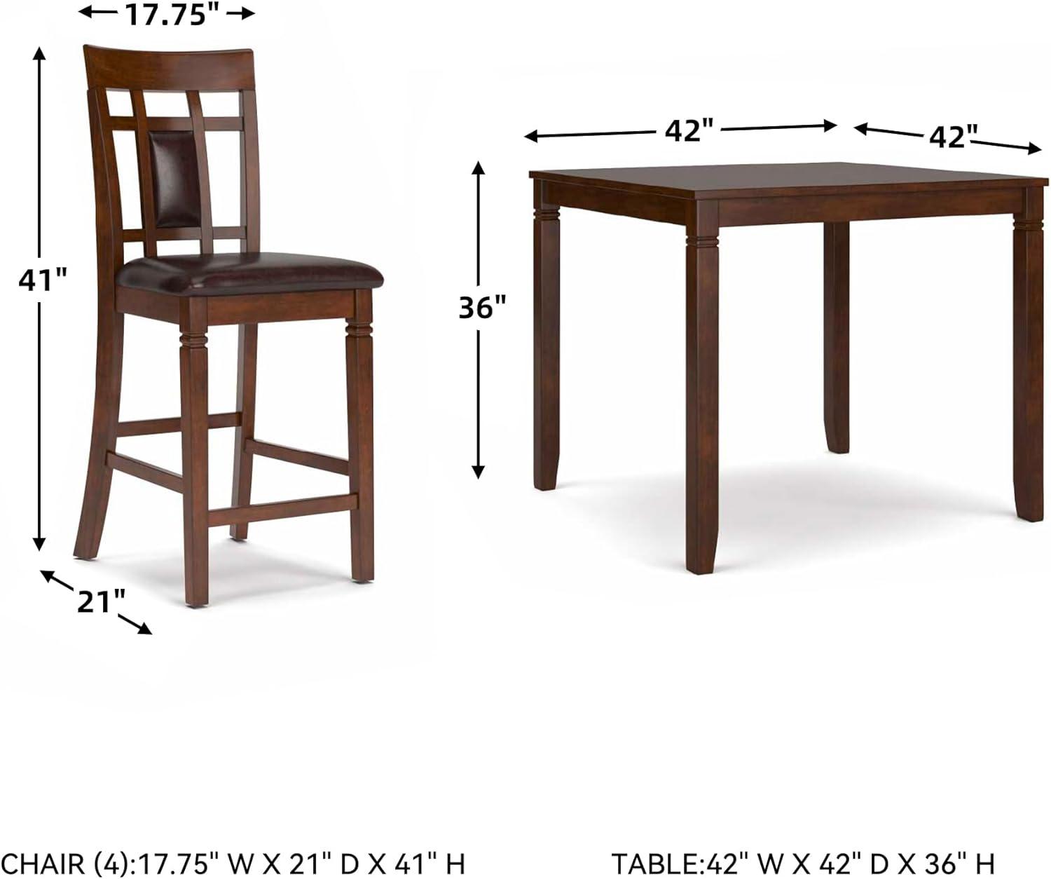 imageSignature Design by Ashley Coviar 5 Piece Counter Height Dining Set Includes Table ampamp 4 Barstools BrownBrown