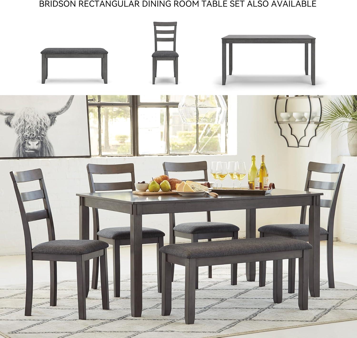 imageSignature Design by Ashley Coviar 5 Piece Counter Height Dining Set Includes Table ampamp 4 Barstools BrownGrey