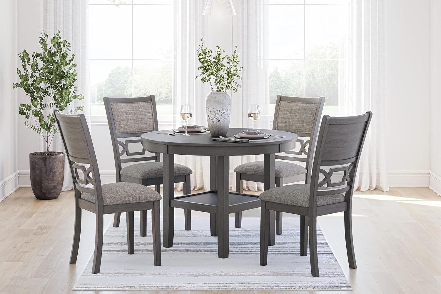 imageSignature Design by Ashley Coviar 5 Piece Counter Height Dining Set Includes Table ampamp 4 Barstools BrownGrey