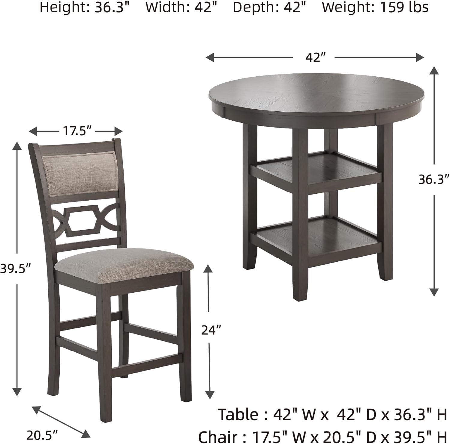 imageSignature Design by Ashley Coviar 5 Piece Counter Height Dining Set Includes Table ampamp 4 Barstools BrownGrey