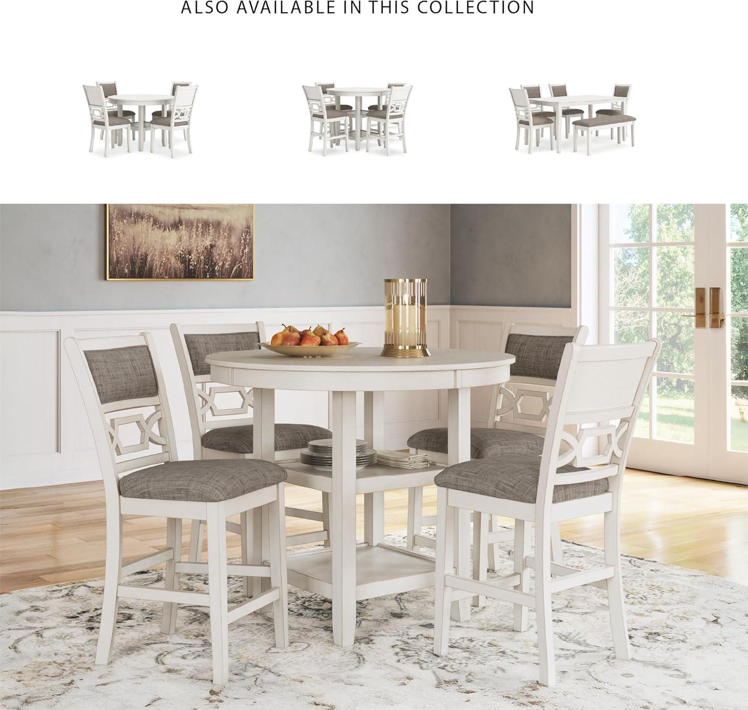 imageSignature Design by Ashley Coviar 5 Piece Counter Height Dining Set Includes Table ampamp 4 Barstools BrownWhite