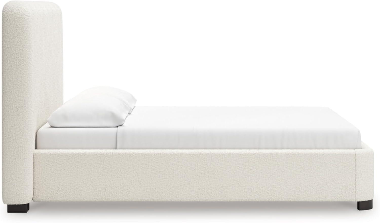imageSignature Design by Ashley Dolante Modern Farmhouse ButtonTufted Upholstered Platform Bed King BeigeBeige