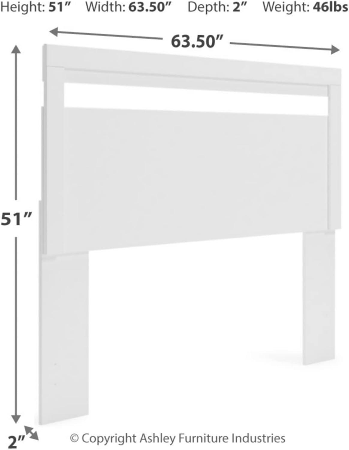 imageSignature Design by Ashley Finch Modern Headboard ONLY Queen BlackWhite