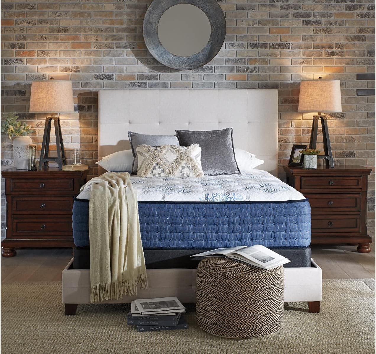 imageSignature Design by Ashley Full Size Augusta2 Mattress 12 Inch Euro Pillow Top Hybrid Mattress with Lumbar Support Gel Memory Foam Fiberglass Free Mattress In A BoxQueen