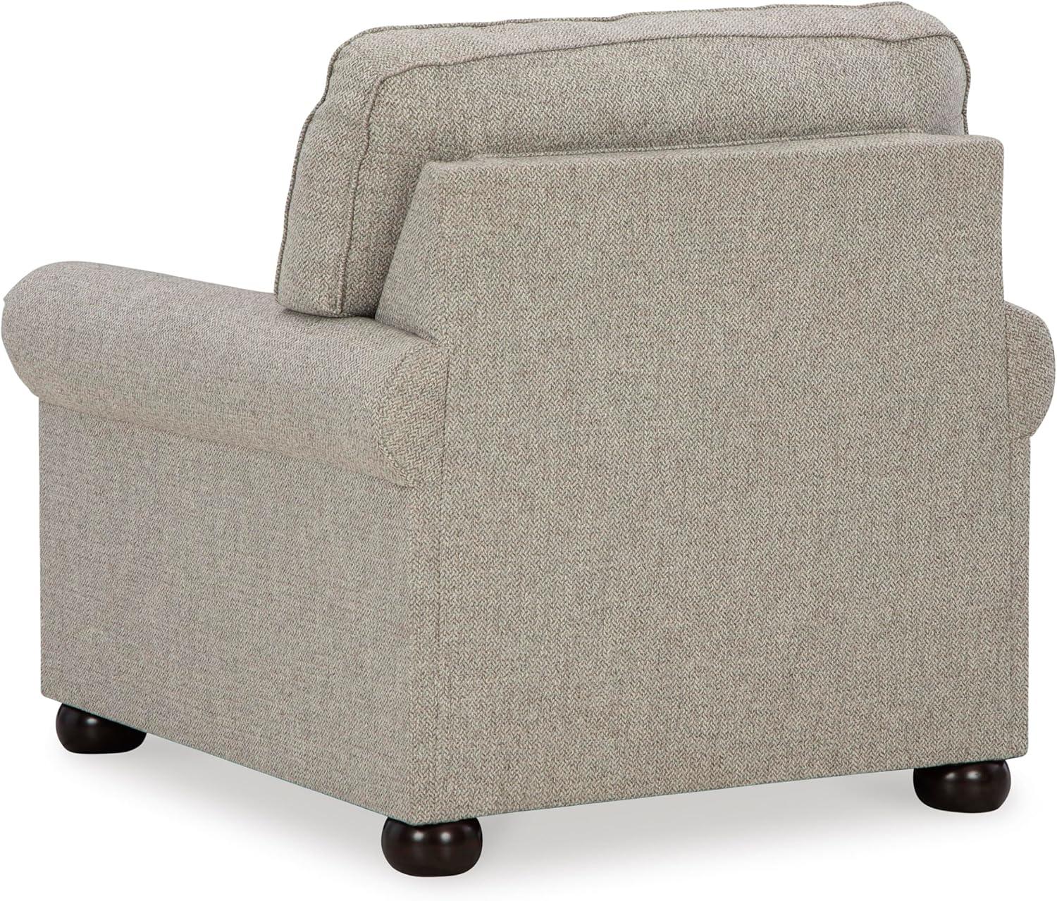 imageSignature Design by Ashley Gaelon Transitional 2in1 Sofa Sleeper with Folding Gel Memory Foam Mattress Nailheads and 2 Accent Pillows Queen BeigeChair