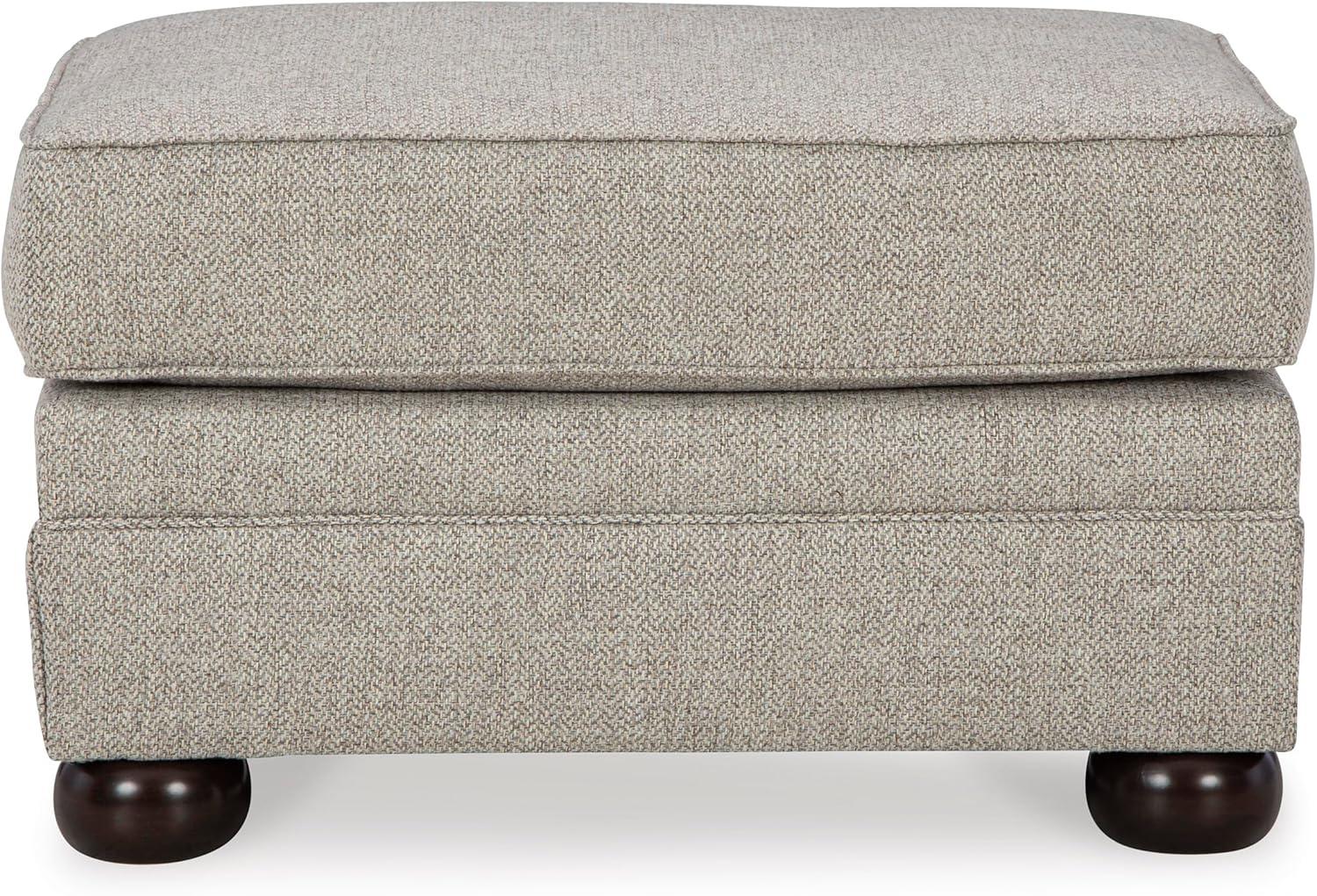 imageSignature Design by Ashley Gaelon Transitional 2in1 Sofa Sleeper with Folding Gel Memory Foam Mattress Nailheads and 2 Accent Pillows Queen BeigeOttoman