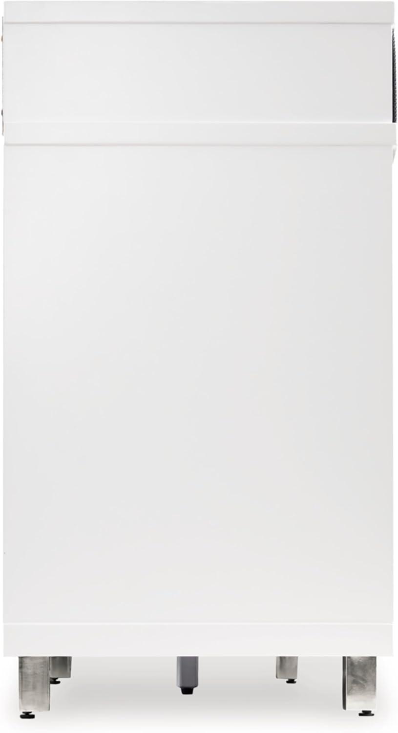 imageSignature Design by Ashley Gardoni Contemporary 72quot TV Stand for TVs up to 82quot with Adjustable Shelves Cabinets Cord Openings and Fireplace Option White ampamp Black