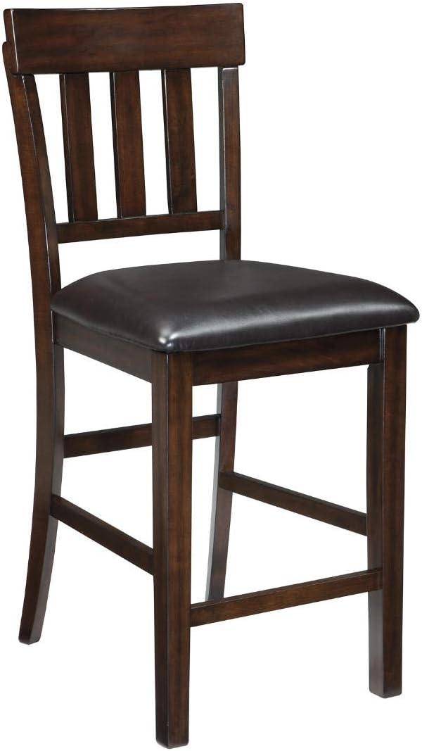 imageSignature Design by Ashley Haddigan 24quot Counter Height Upholstered Barstool 2 Count Dark BrownDark Brown