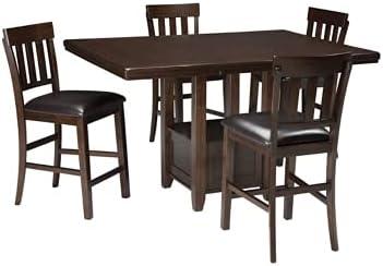 imageSignature Design by Ashley Haddigan Traditional Rectangular 36quot Counter Height Dining Extension Table Dark BrownDark Brown