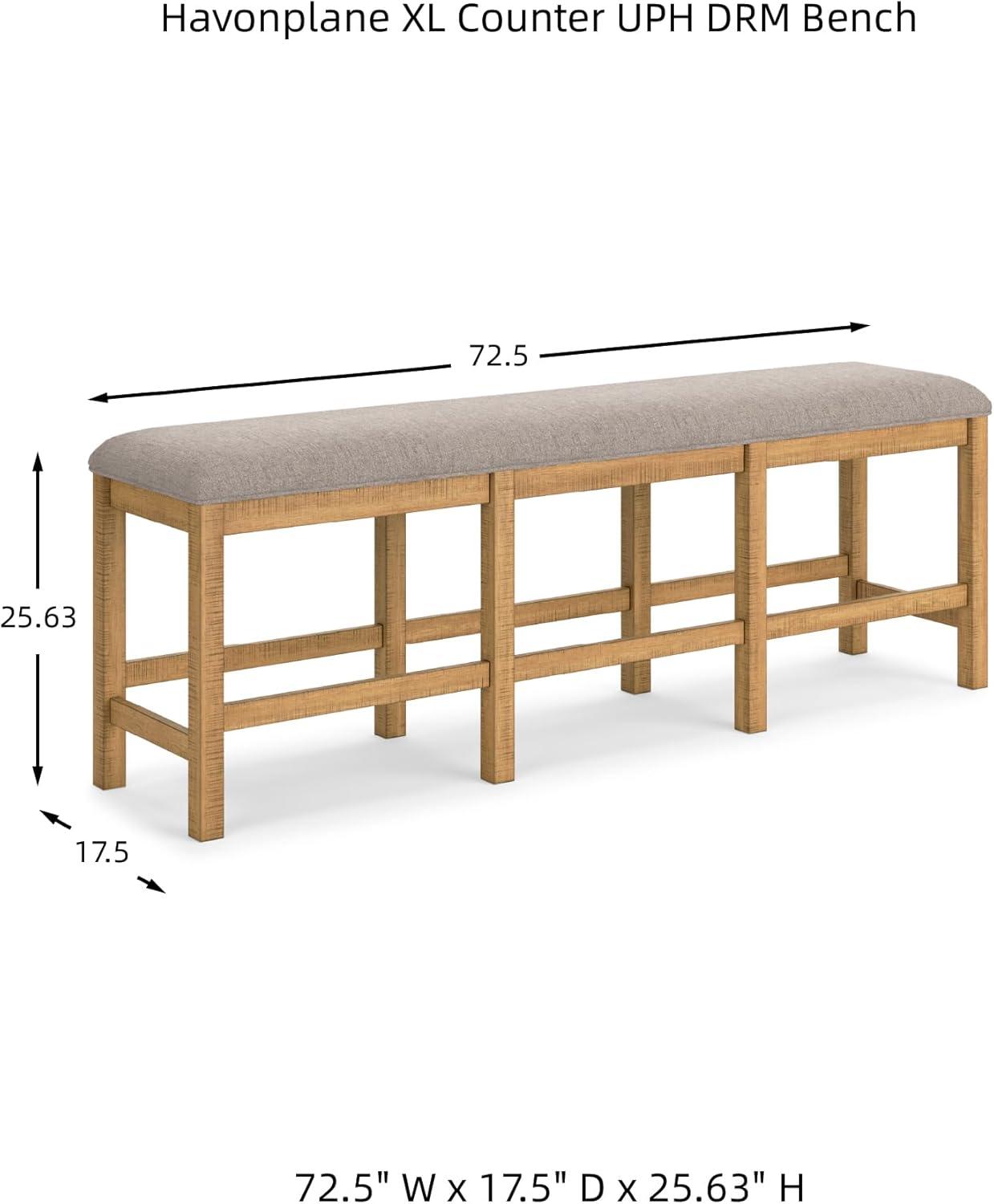 imageSignature Design by Ashley Havonplane 72quot Counter Height Dining Bench Brown