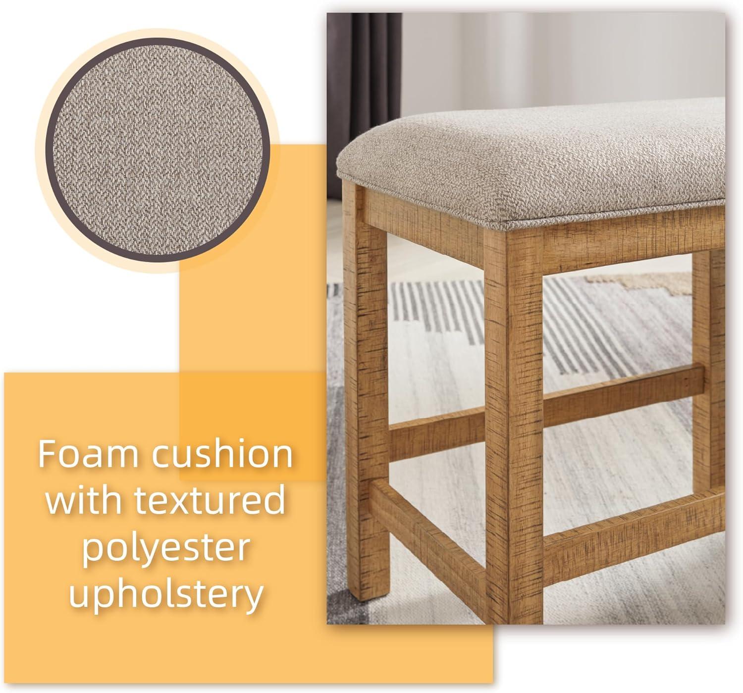 imageSignature Design by Ashley Havonplane 72quot Counter Height Dining Bench Brown