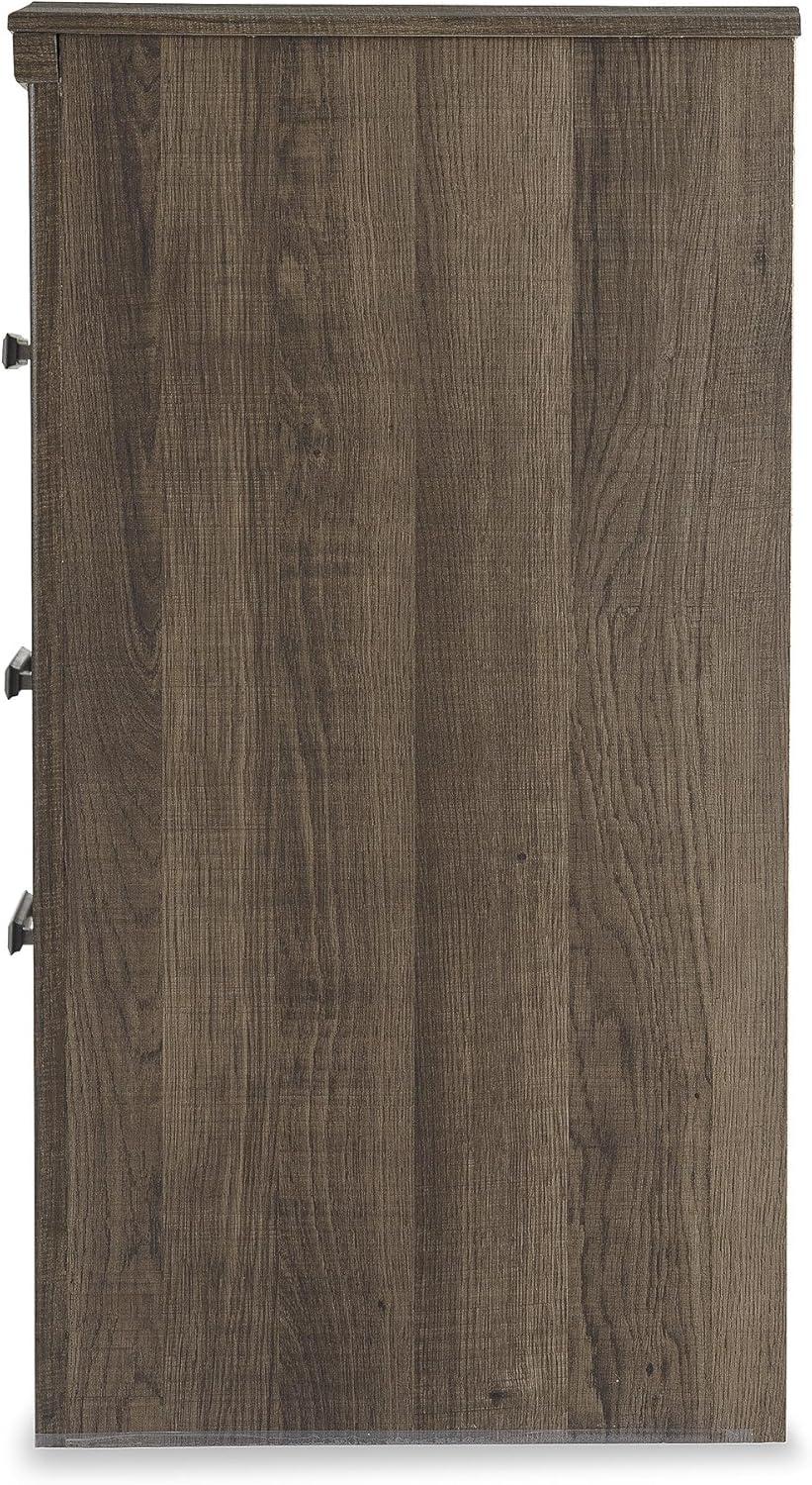 imageSignature Design by Ashley Juararo Rustic 2 Drawer Nightstand 2921quot Tall Dark BrownMedium Brown