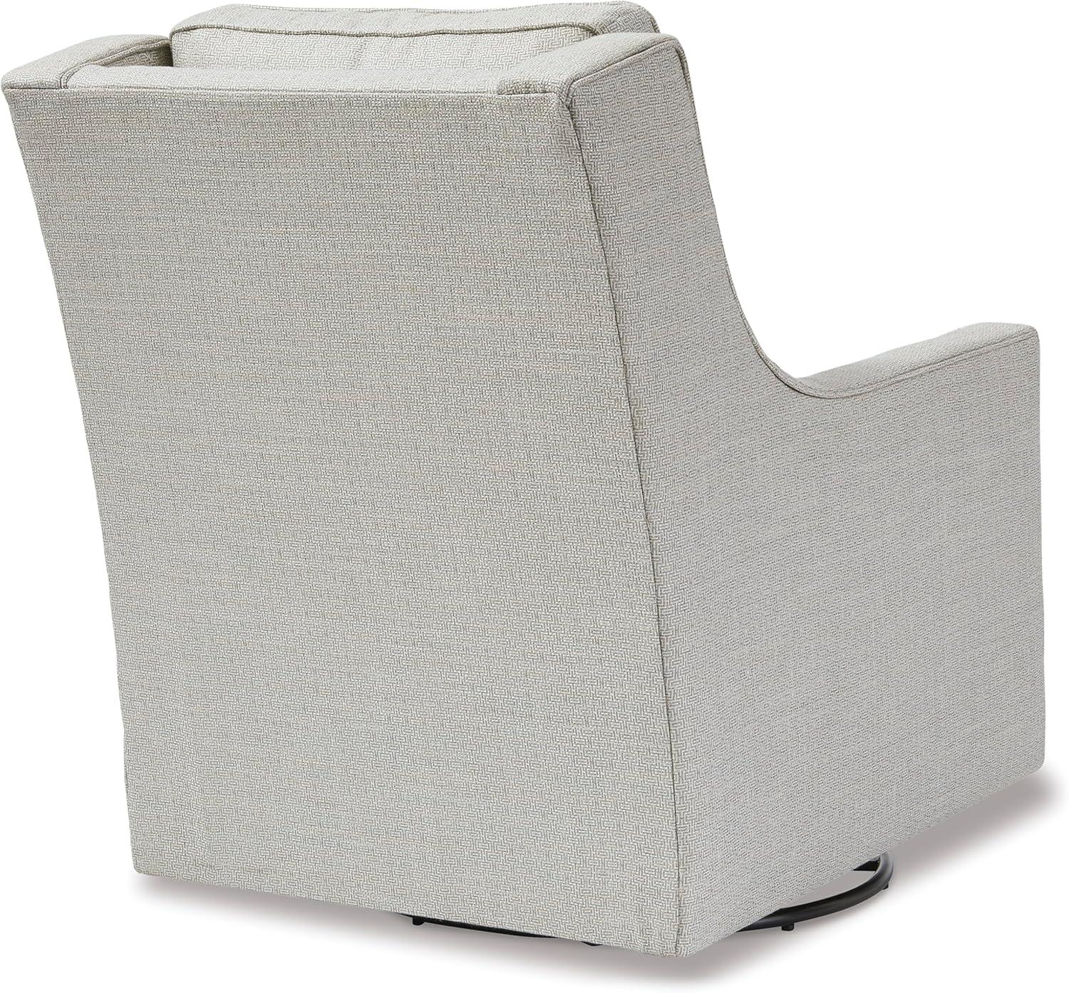 imageSignature Design by Ashley Kambria Striped Upholstered Swivel Accent Glider Chair Ivory ampamp BlackWhite