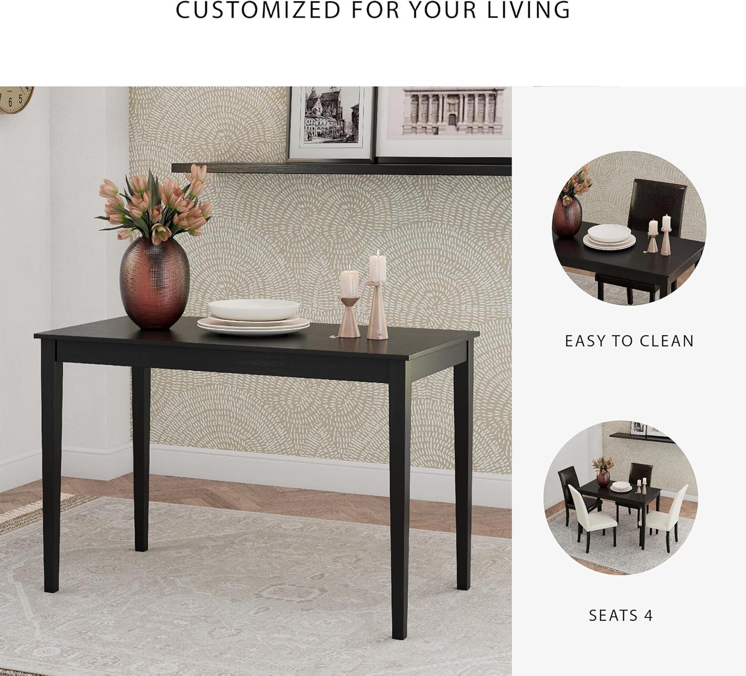 imageSignature Design by Ashley Kimonte Rectangular Dining Room Table BlackAlmost Black