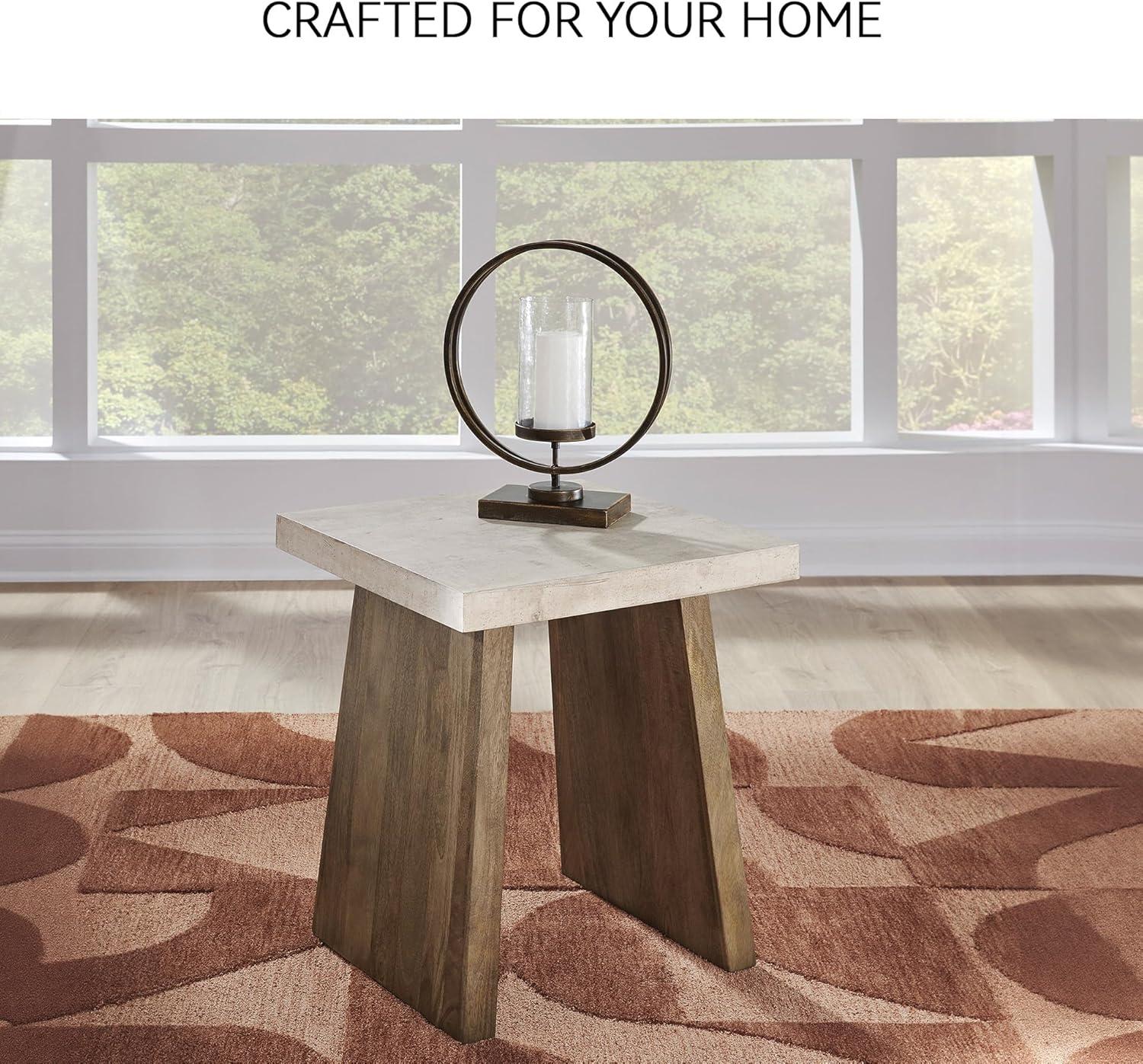 imageSignature Design by Ashley Kristiland Classic Cocktail Table with 1 Lower Shelf Light BrownTwo Toned