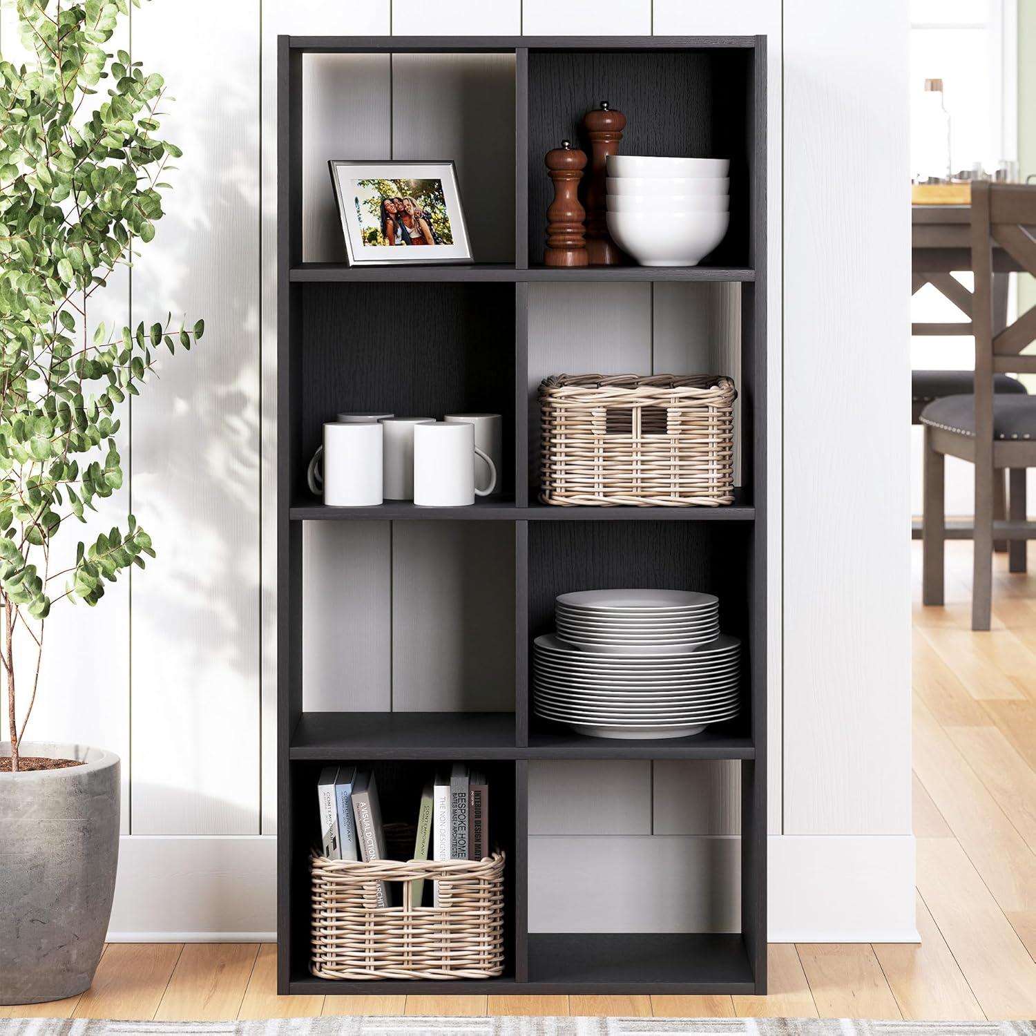 imageSignature Design by Ashley Langdrew 8 Cube Storage Organizer or Bookcase BlackBlack