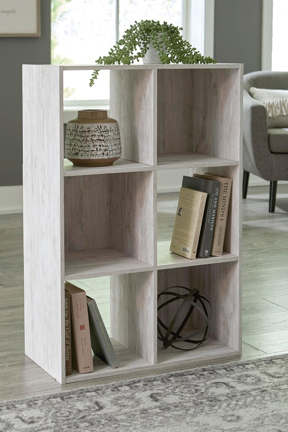 imageSignature Design by Ashley Langdrew 8 Cube Storage Organizer or Bookcase BlackWhitewash