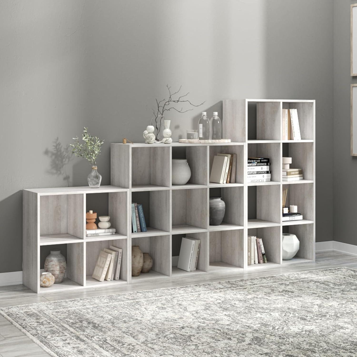 imageSignature Design by Ashley Langdrew 8 Cube Storage Organizer or Bookcase BlackWhitewash
