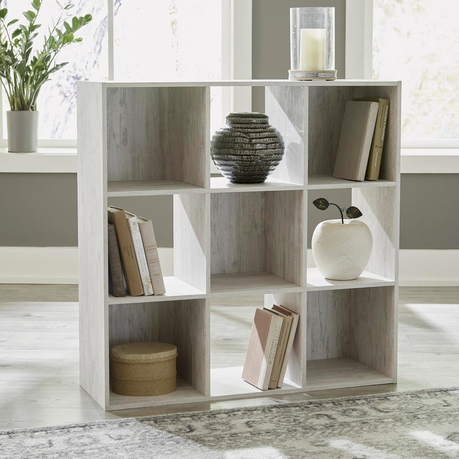 imageSignature Design by Ashley Langdrew 8 Cube Storage Organizer or Bookcase BlackWhitewash