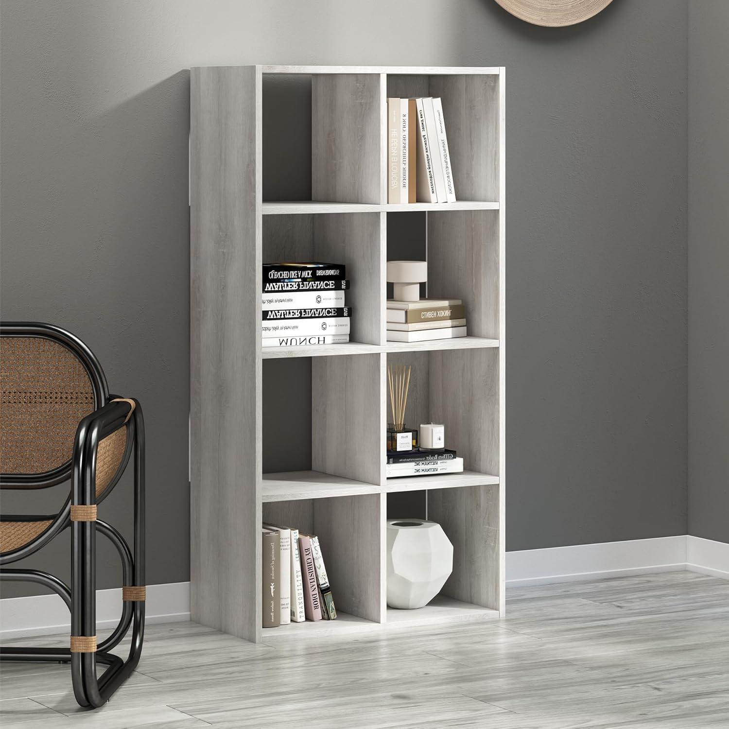 imageSignature Design by Ashley Langdrew 8 Cube Storage Organizer or Bookcase BlackWhitewash