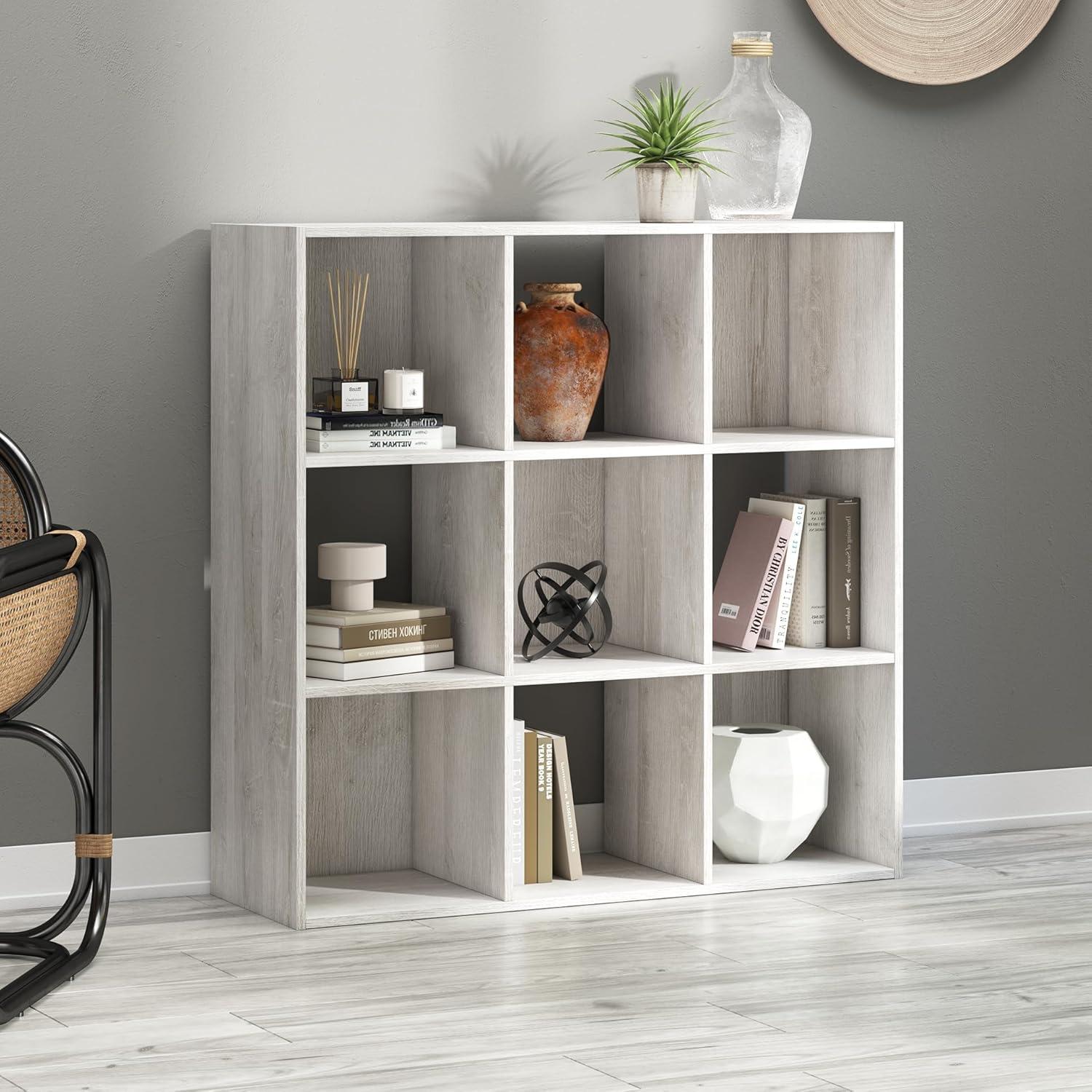 imageSignature Design by Ashley Langdrew 8 Cube Storage Organizer or Bookcase BlackWhitewash