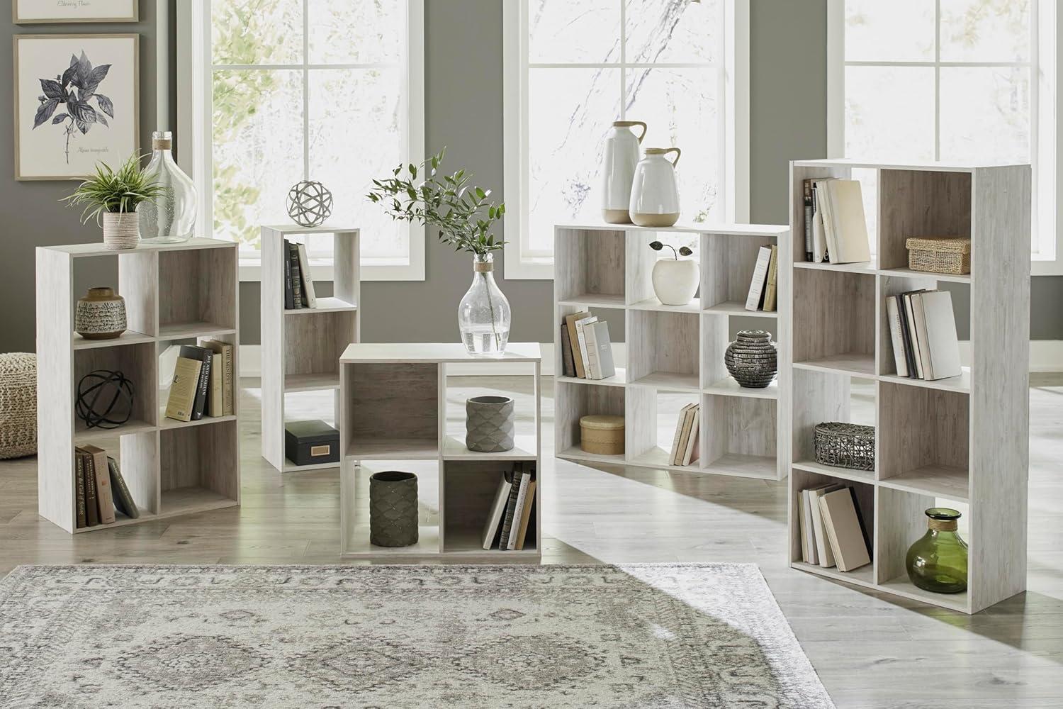 imageSignature Design by Ashley Langdrew 8 Cube Storage Organizer or Bookcase BlackWhitewash