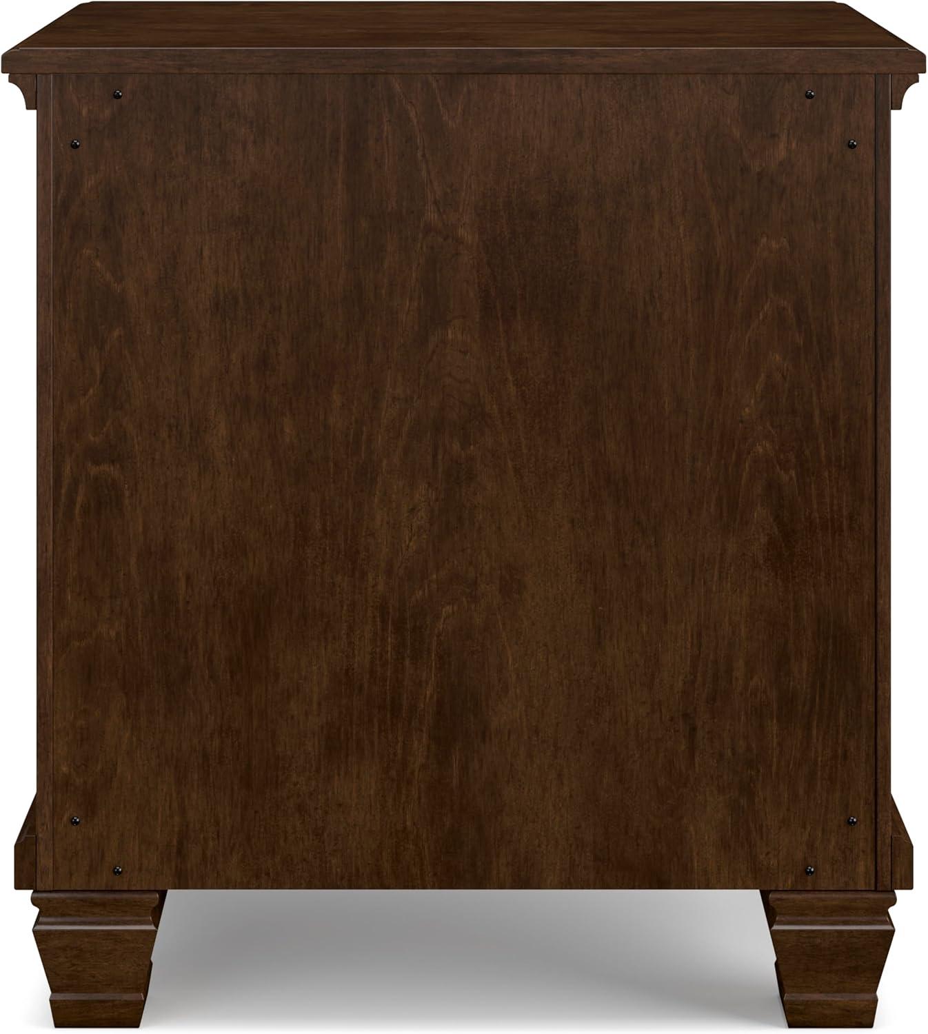 imageSignature Design by Ashley Lanolee Classic 2 Drawer Nightstand for Bedroom 2675quot Tall BlackDark Brown
