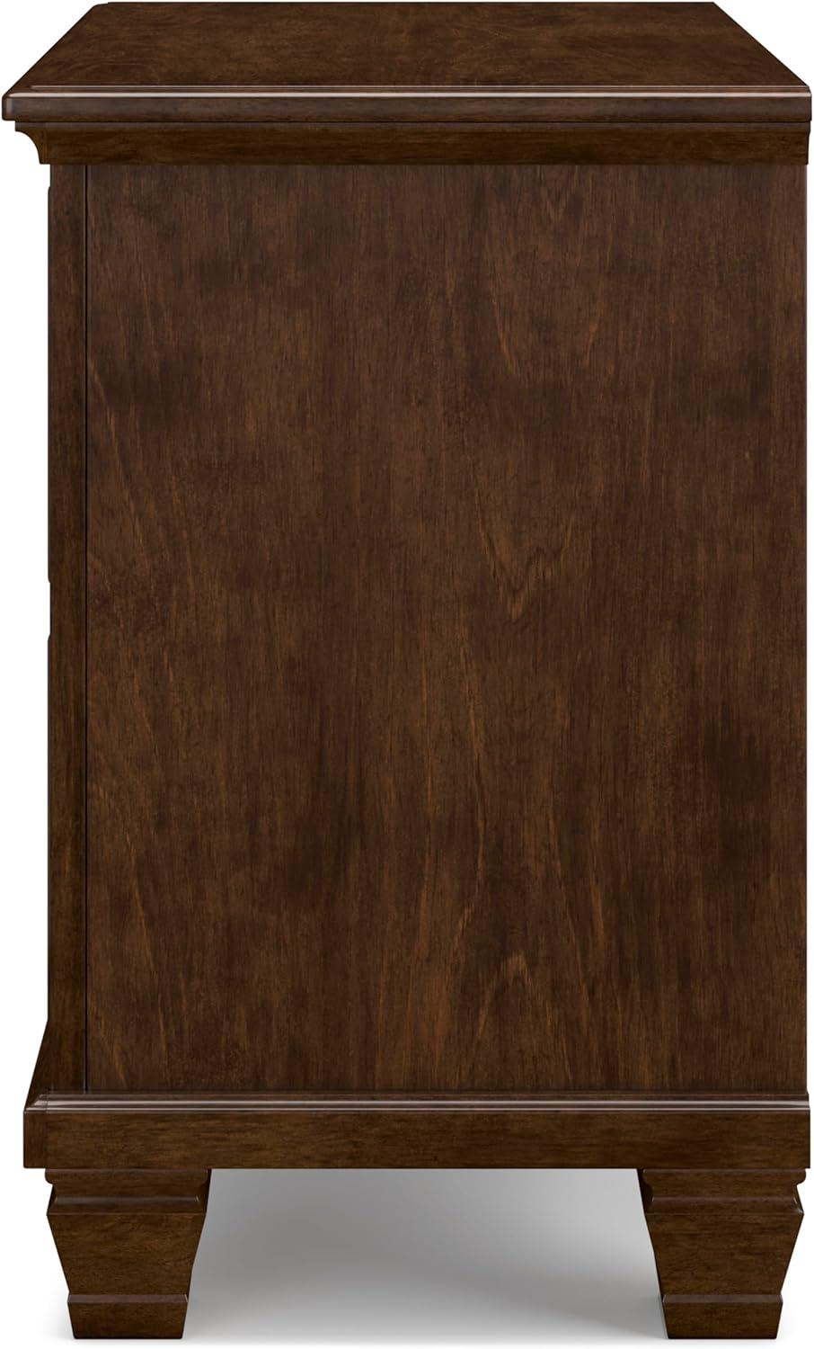 imageSignature Design by Ashley Lanolee Classic 2 Drawer Nightstand for Bedroom 2675quot Tall BlackDark Brown