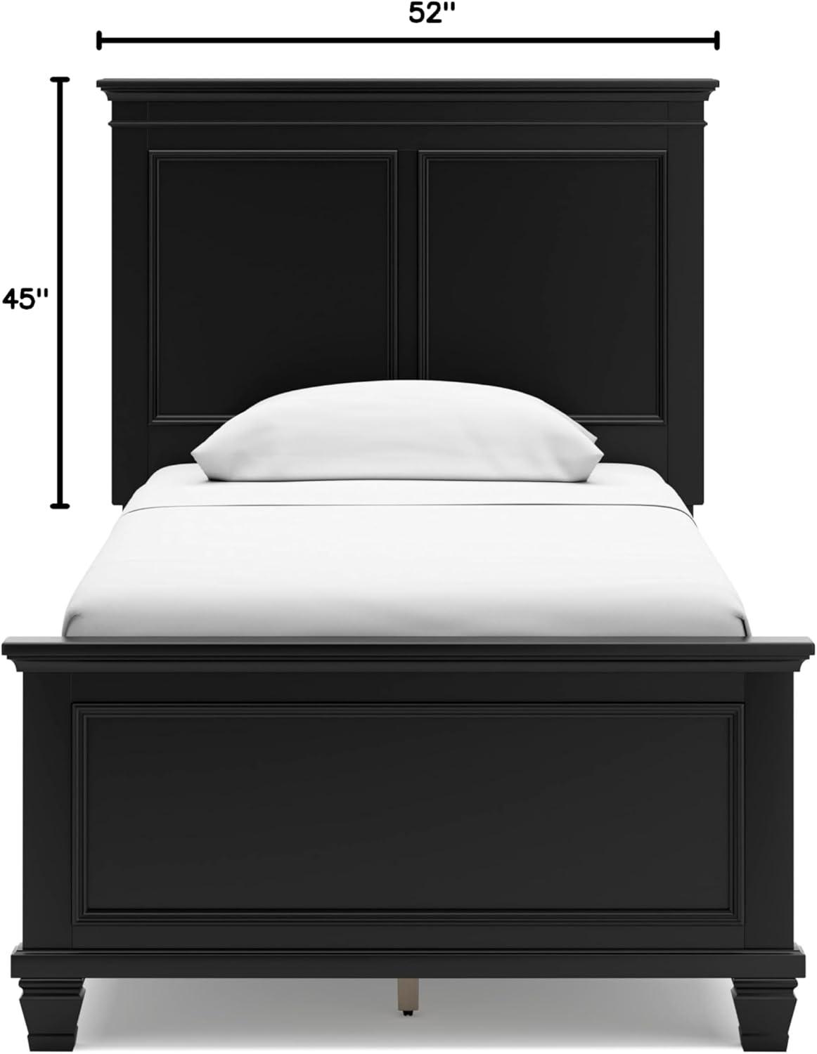 imageSignature Design by Ashley Lanolee Classic Panel Headboard Twin BlackJet Black