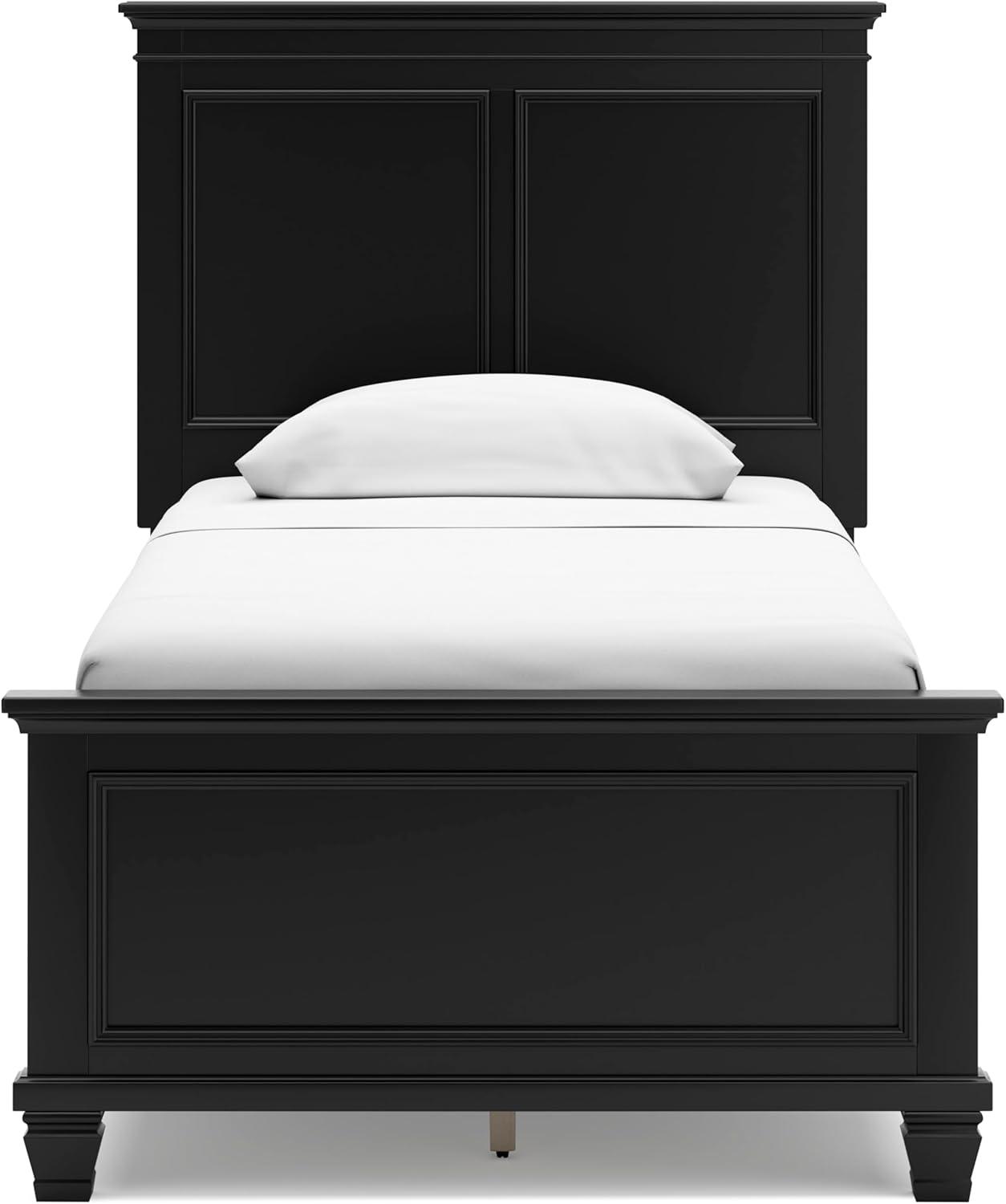 imageSignature Design by Ashley Lanolee Classic Panel Headboard Twin BlackJet Black