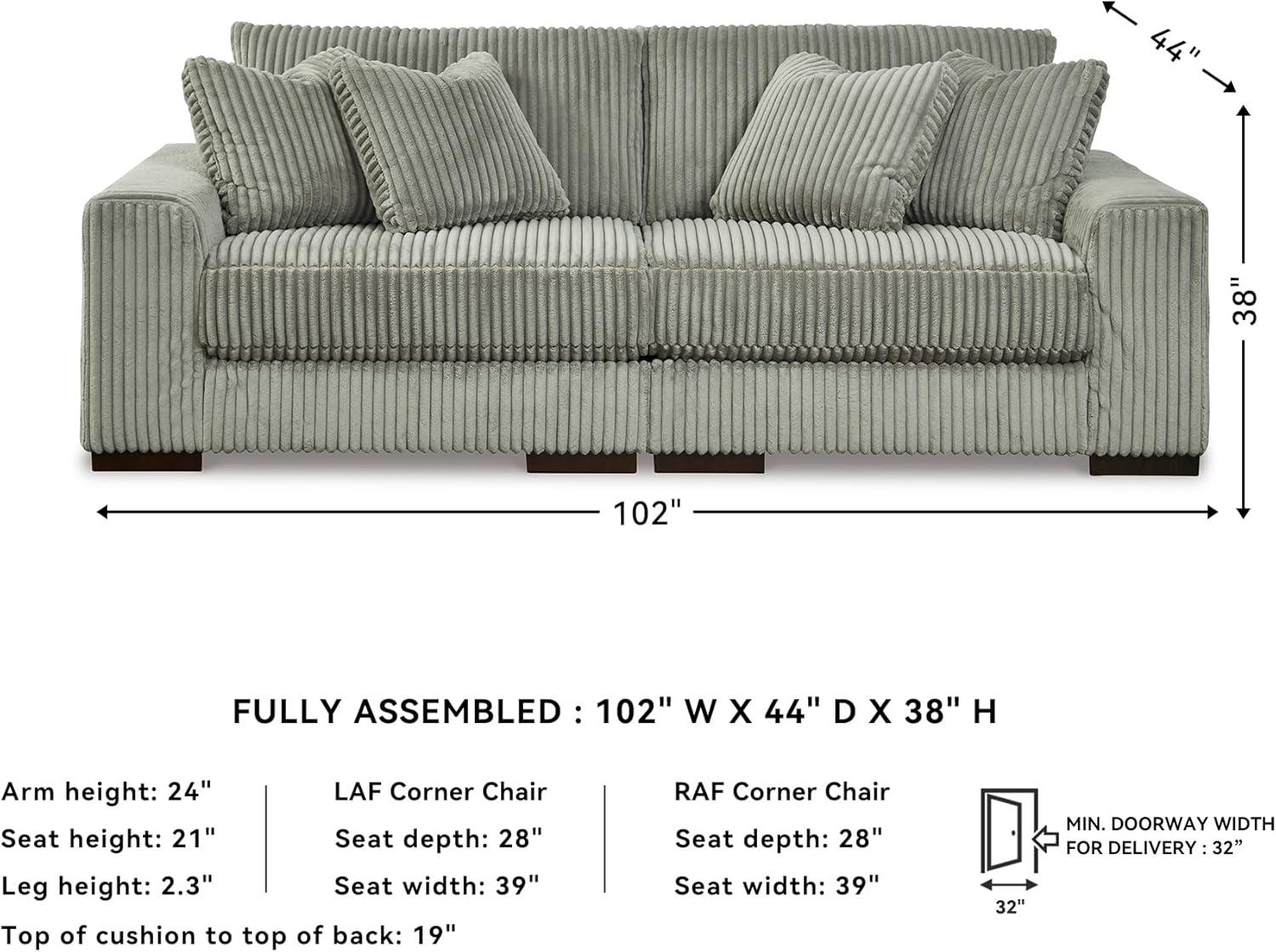 imageSignature Design by Ashley Lindyn Casual LeftArm Facing 2Piece Sectional with Chaise Reversible Cushions and 4 Throw Pillows GrayGrey
