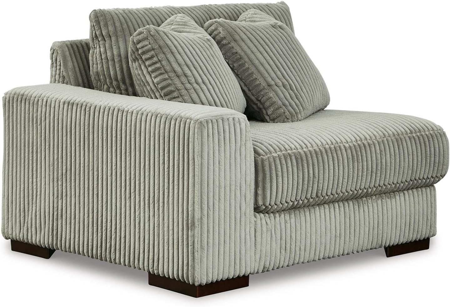 imageSignature Design by Ashley Lindyn Casual LeftArm Facing 2Piece Sectional with Chaise Reversible Cushions and 4 Throw Pillows GrayGrey