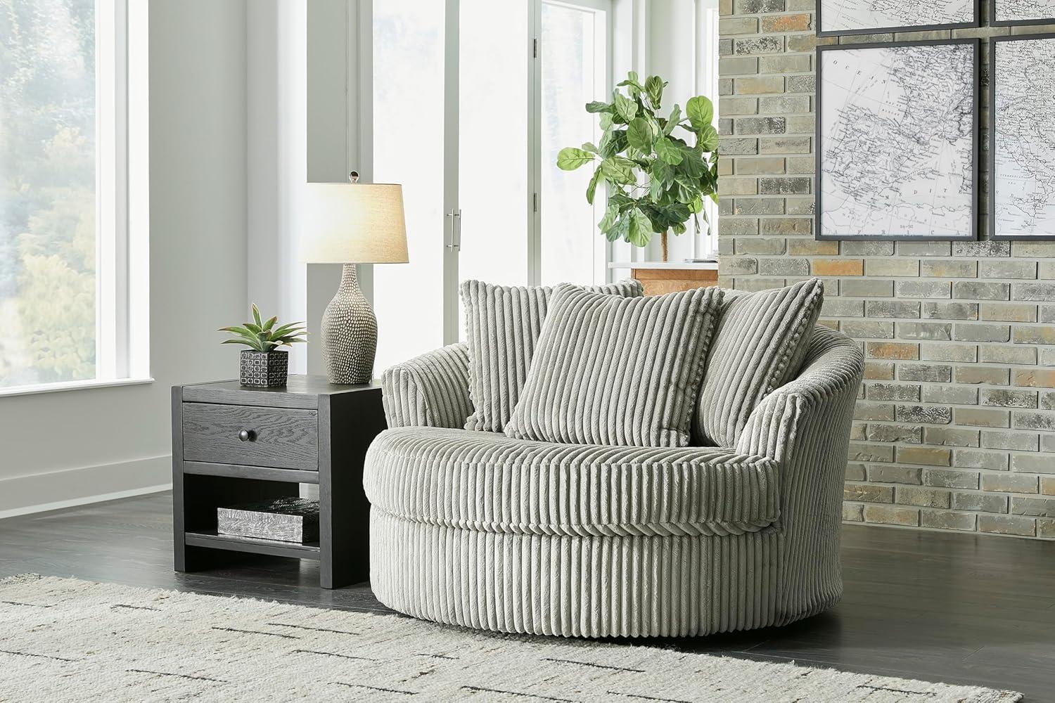 imageSignature Design by Ashley Lindyn Casual LeftArm Facing 2Piece Sectional with Chaise Reversible Cushions and 4 Throw Pillows GrayGrey