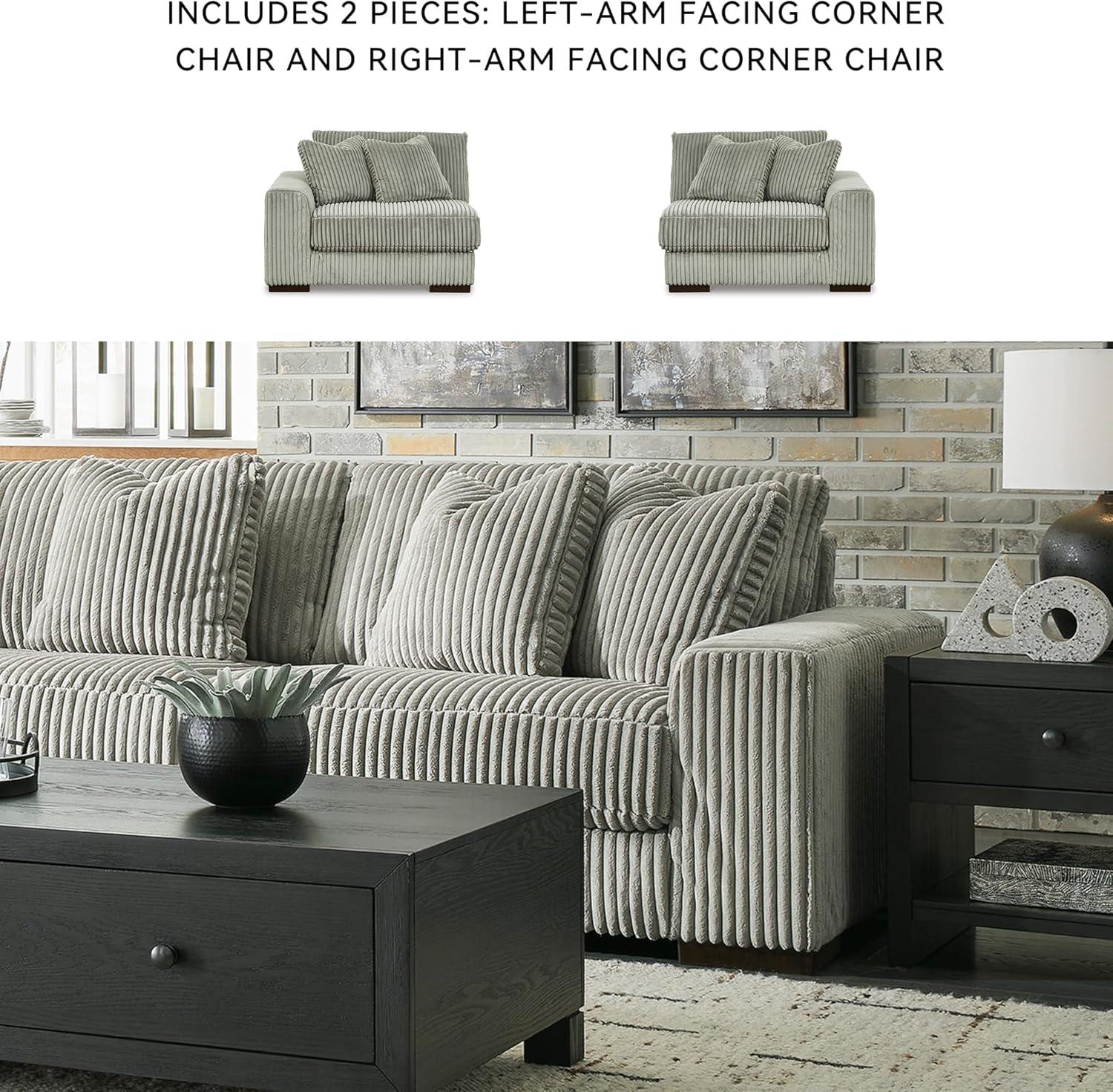 imageSignature Design by Ashley Lindyn Casual LeftArm Facing 2Piece Sectional with Chaise Reversible Cushions and 4 Throw Pillows GrayGrey
