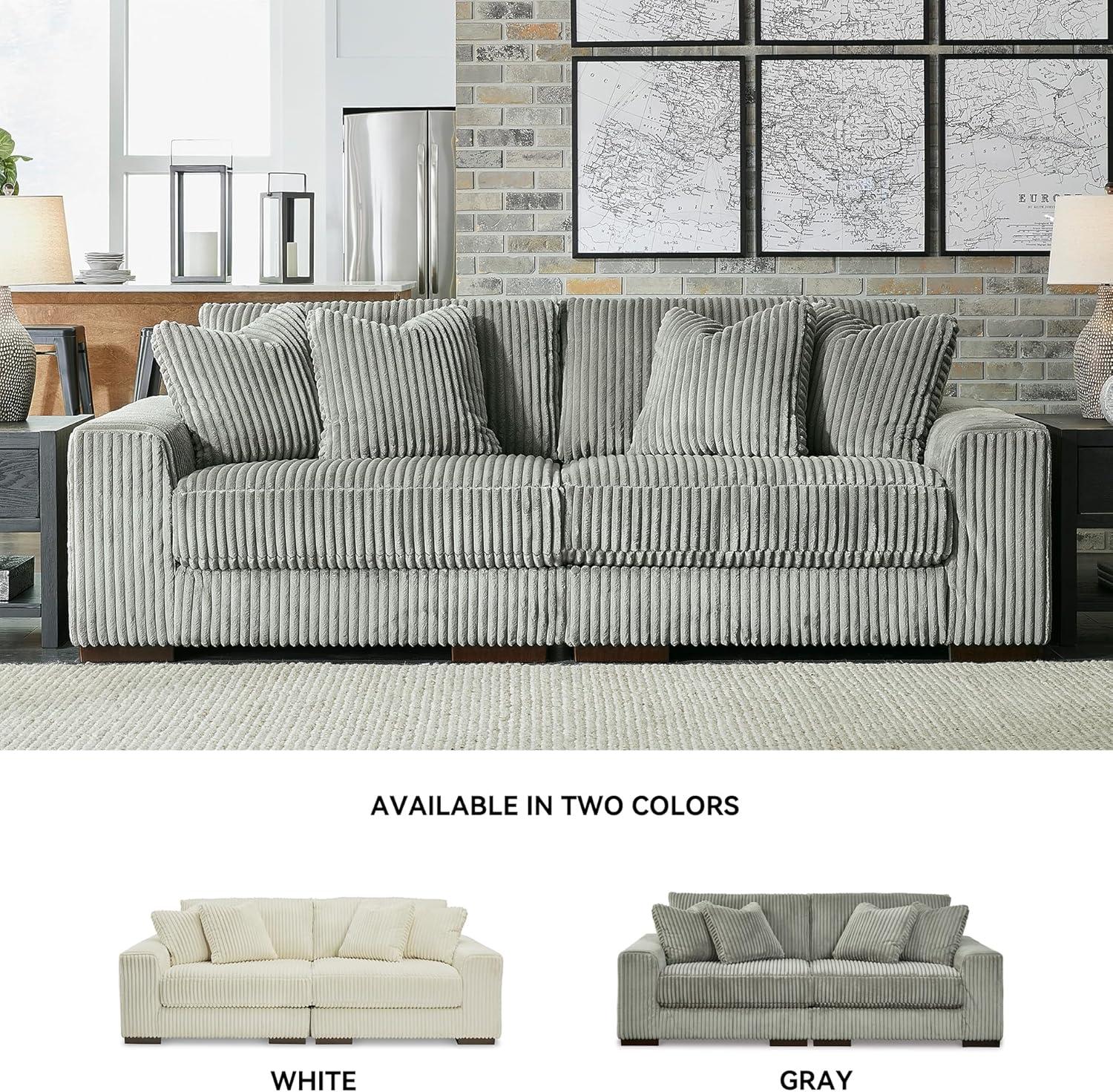 imageSignature Design by Ashley Lindyn Casual LeftArm Facing 2Piece Sectional with Chaise Reversible Cushions and 4 Throw Pillows GrayGrey