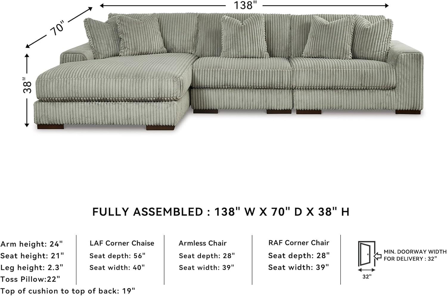imageSignature Design by Ashley Lindyn Casual LeftArm Facing 2Piece Sectional with Chaise Reversible Cushions and 4 Throw Pillows GrayGrey