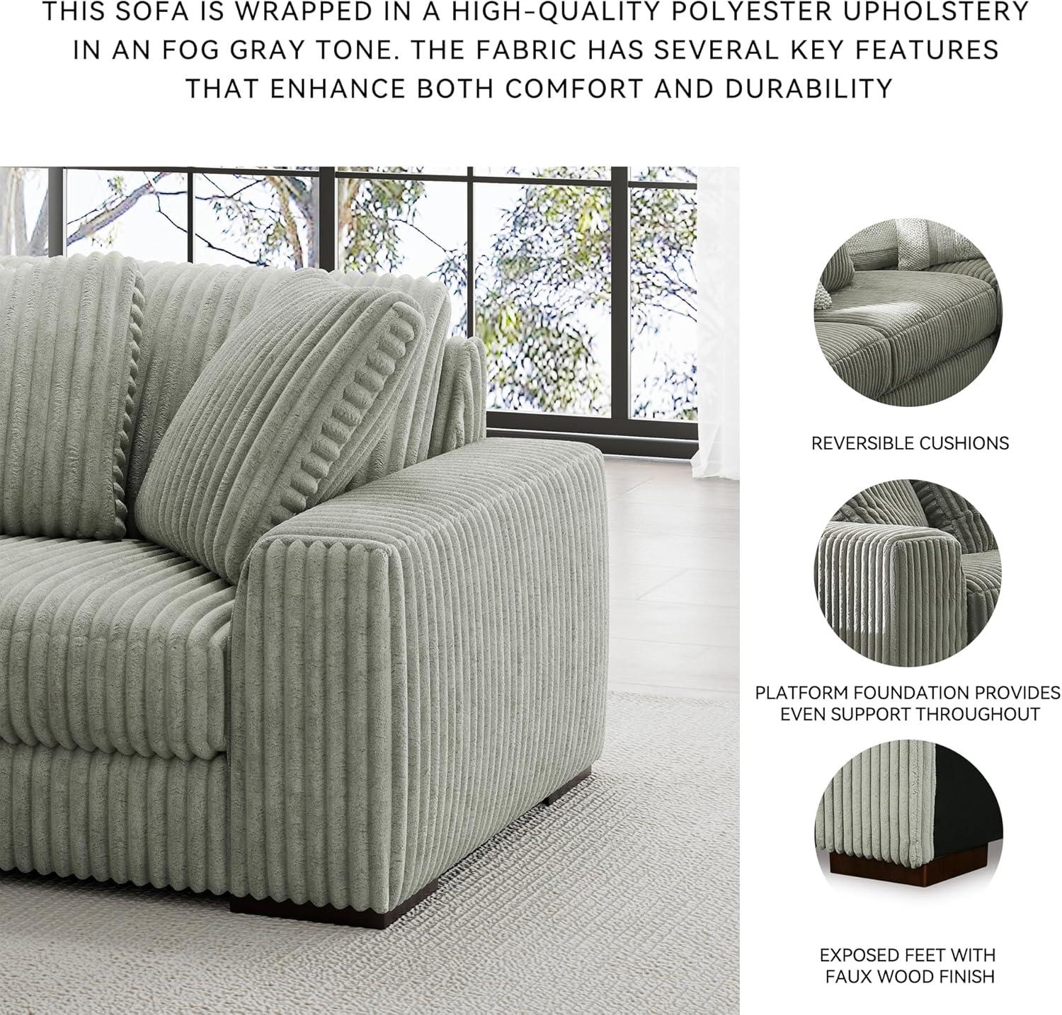 imageSignature Design by Ashley Lindyn Casual LeftArm Facing 2Piece Sectional with Chaise Reversible Cushions and 4 Throw Pillows GrayGrey