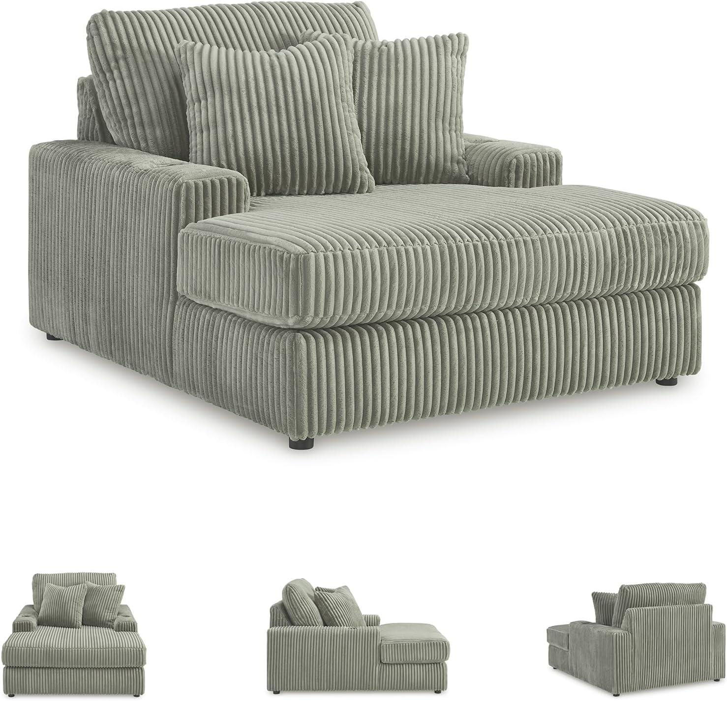 imageSignature Design by Ashley Lindyn Casual LeftArm Facing 2Piece Sectional with Chaise Reversible Cushions and 4 Throw Pillows GrayGrey