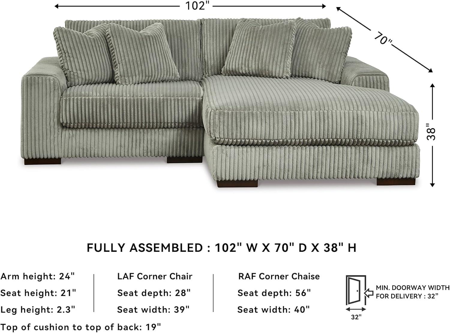 imageSignature Design by Ashley Lindyn Casual LeftArm Facing 2Piece Sectional with Chaise Reversible Cushions and 4 Throw Pillows GrayGrey