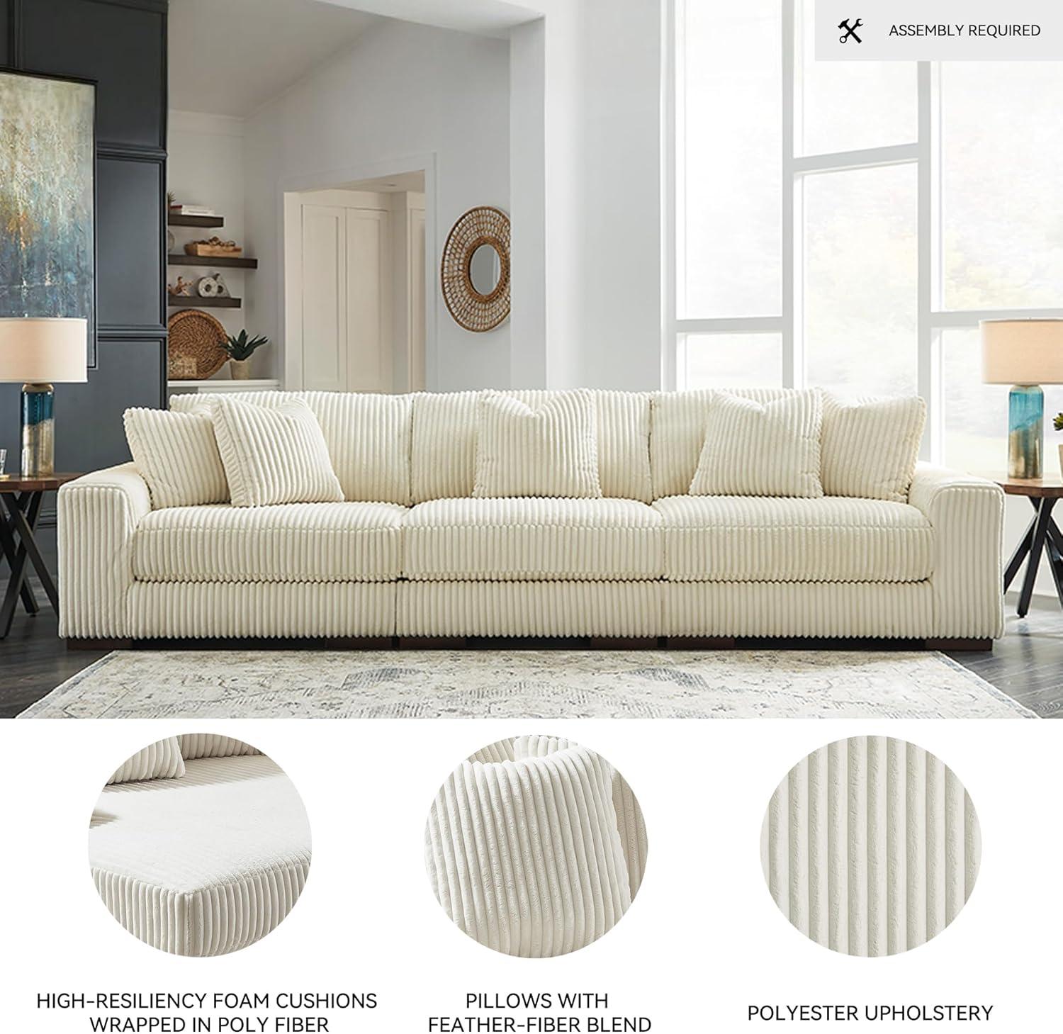 imageSignature Design by Ashley Lindyn Casual LeftArm Facing 2Piece Sectional with Chaise Reversible Cushions and 4 Throw Pillows GrayWhite