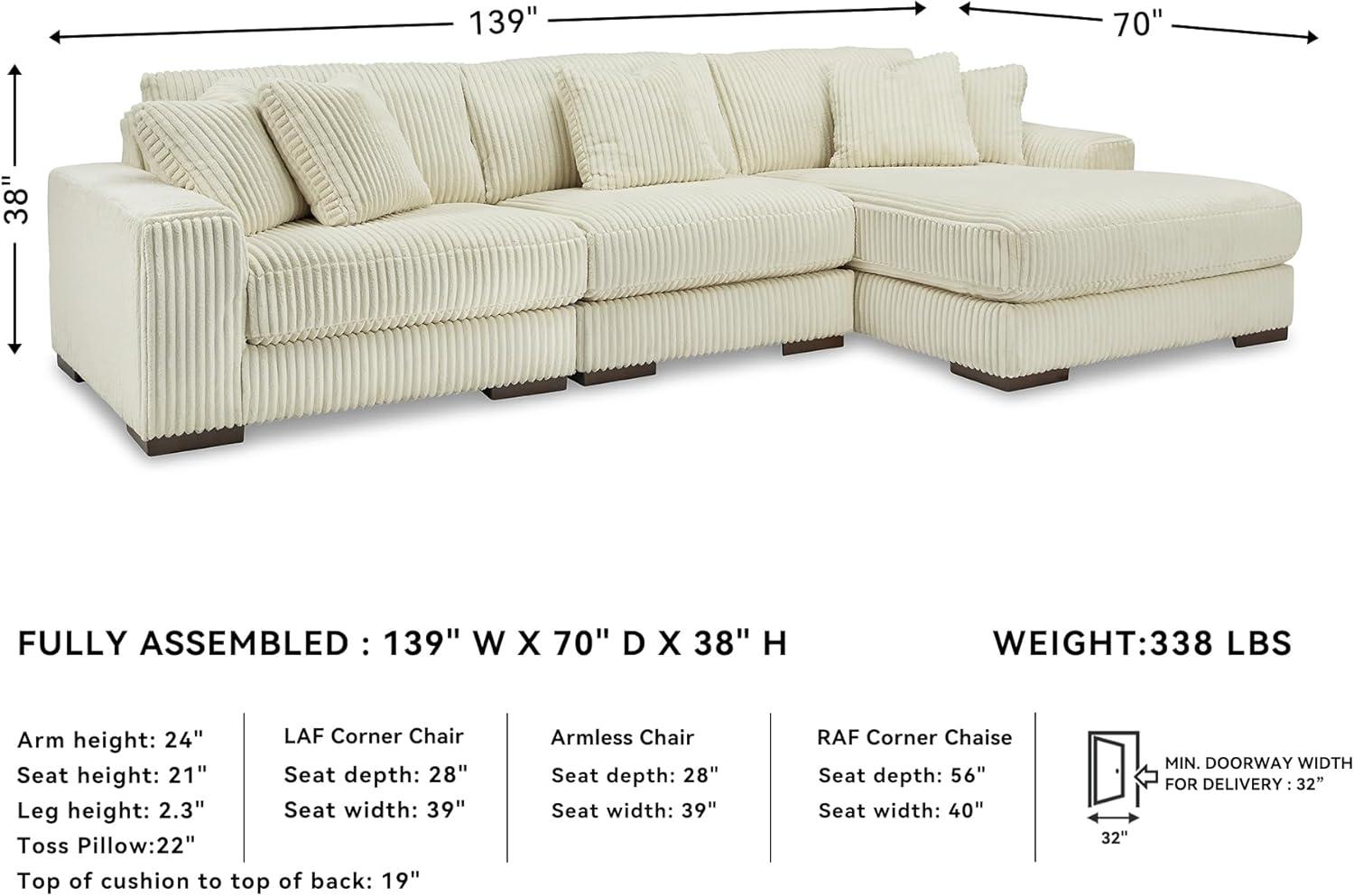 imageSignature Design by Ashley Lindyn Casual LeftArm Facing 2Piece Sectional with Chaise Reversible Cushions and 4 Throw Pillows GrayWhite