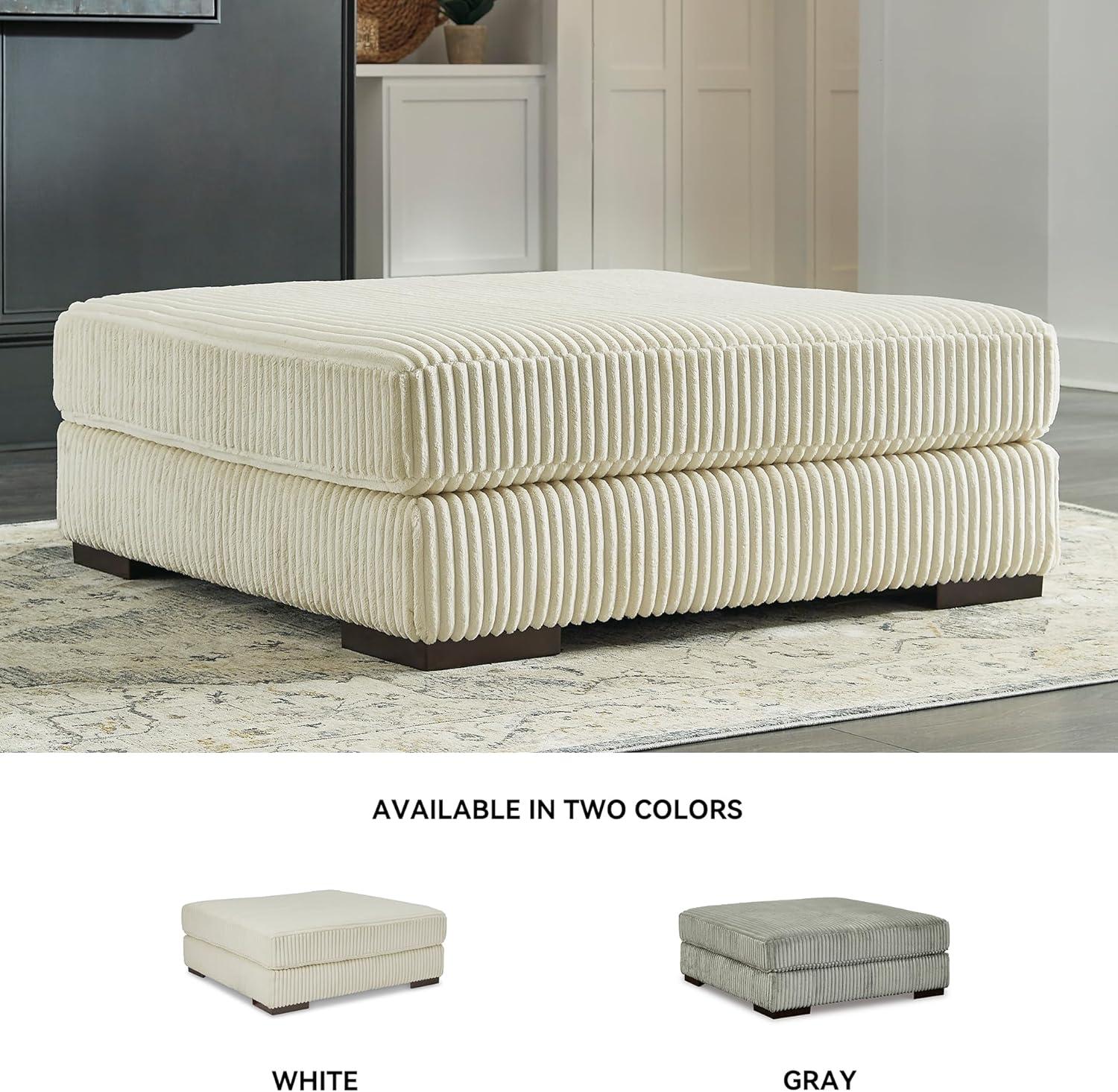 imageSignature Design by Ashley Lindyn Casual LeftArm Facing 2Piece Sectional with Chaise Reversible Cushions and 4 Throw Pillows GrayWhite