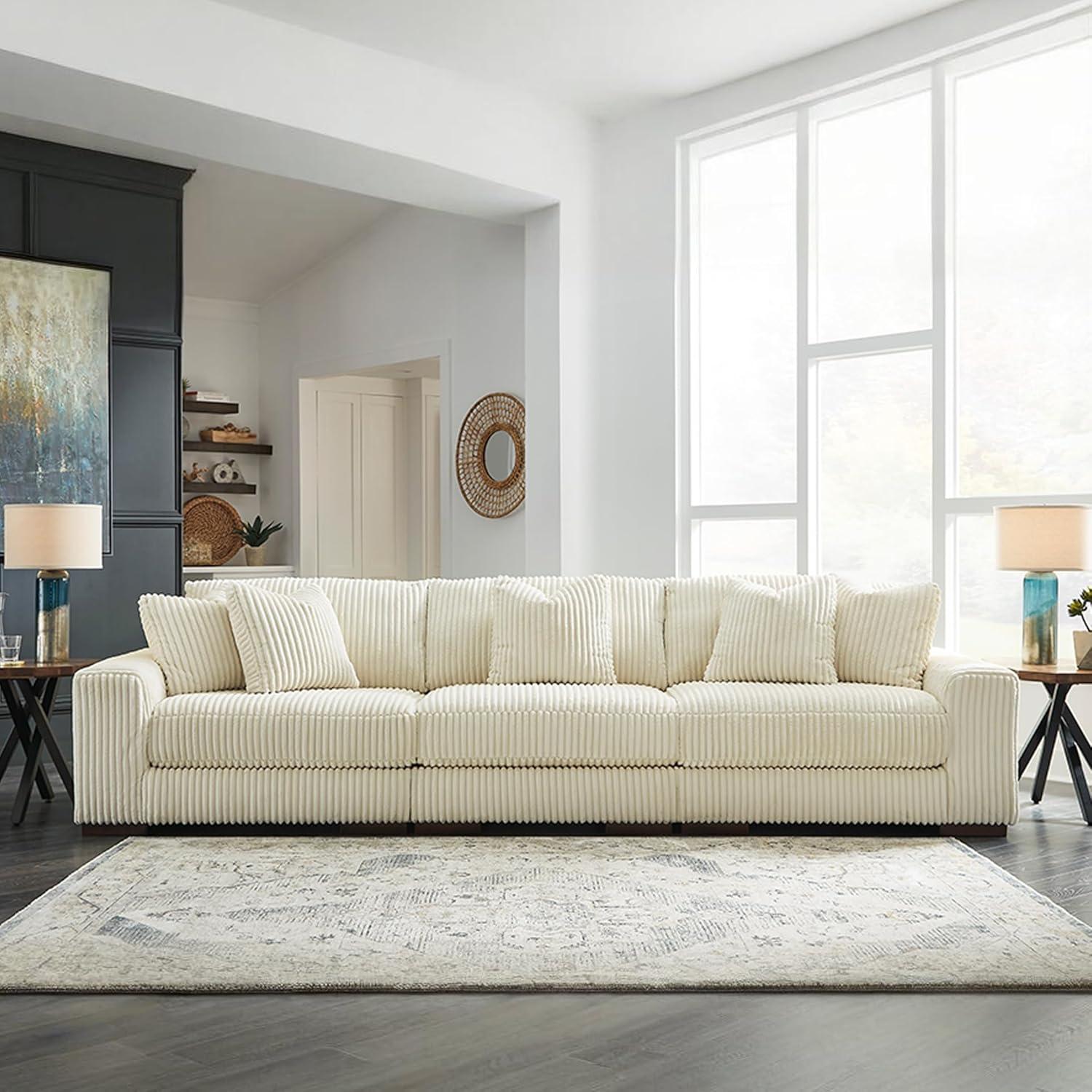 imageSignature Design by Ashley Lindyn Casual LeftArm Facing 2Piece Sectional with Chaise Reversible Cushions and 4 Throw Pillows GrayWhite