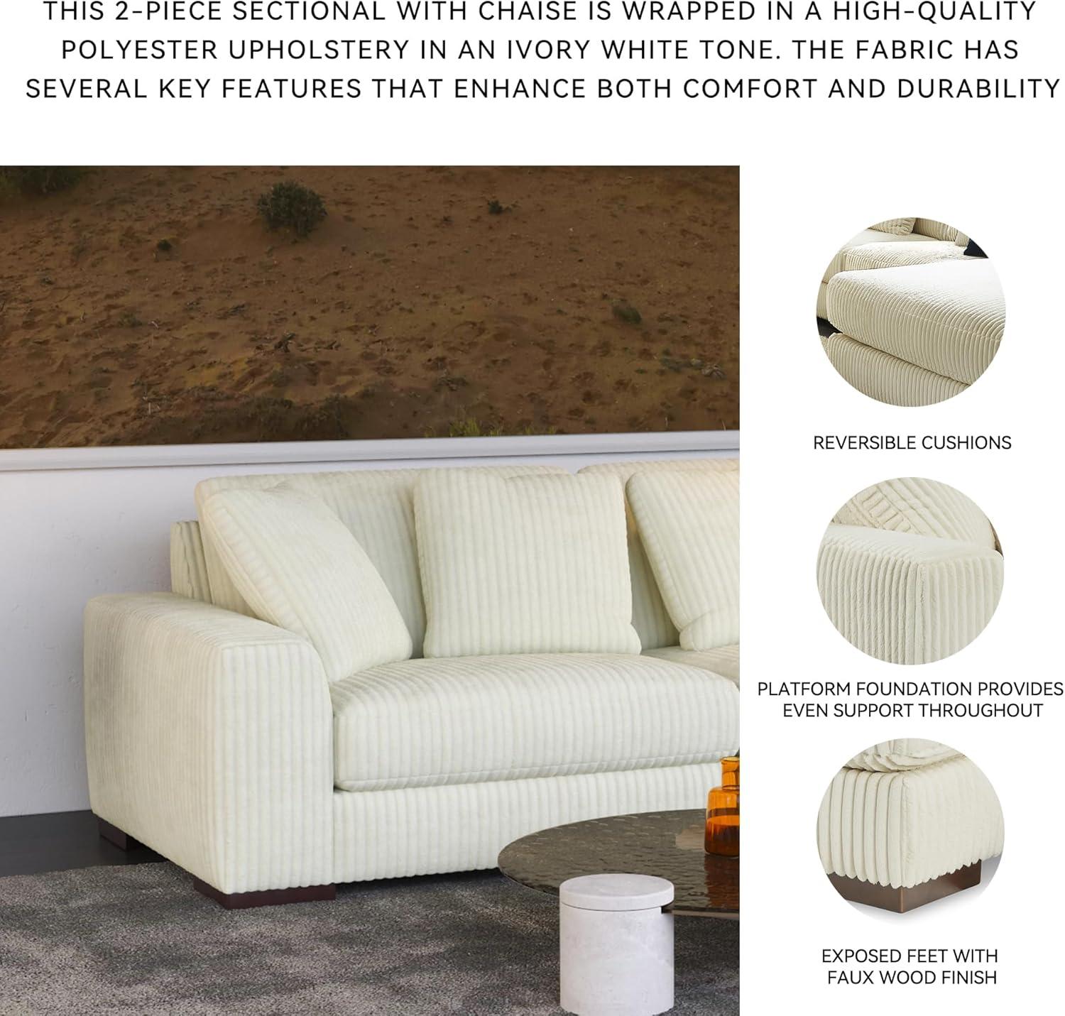 imageSignature Design by Ashley Lindyn Casual LeftArm Facing 2Piece Sectional with Chaise Reversible Cushions and 4 Throw Pillows GrayWhite