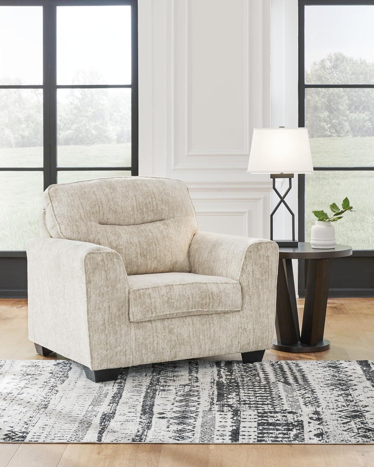imageSignature Design by Ashley Lonoke Coastal Upholstered Oversized Chair BeigeBeige
