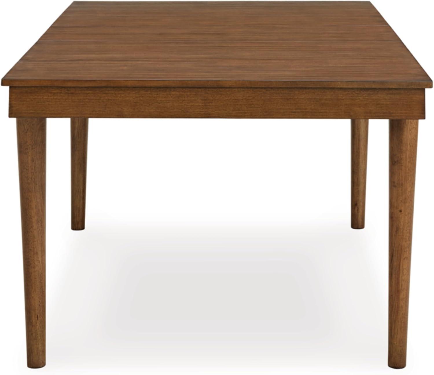 imageSignature Design by Ashley Lyncott MidCentury Dining Extension Table with Removable Center Leaf Dark Brown