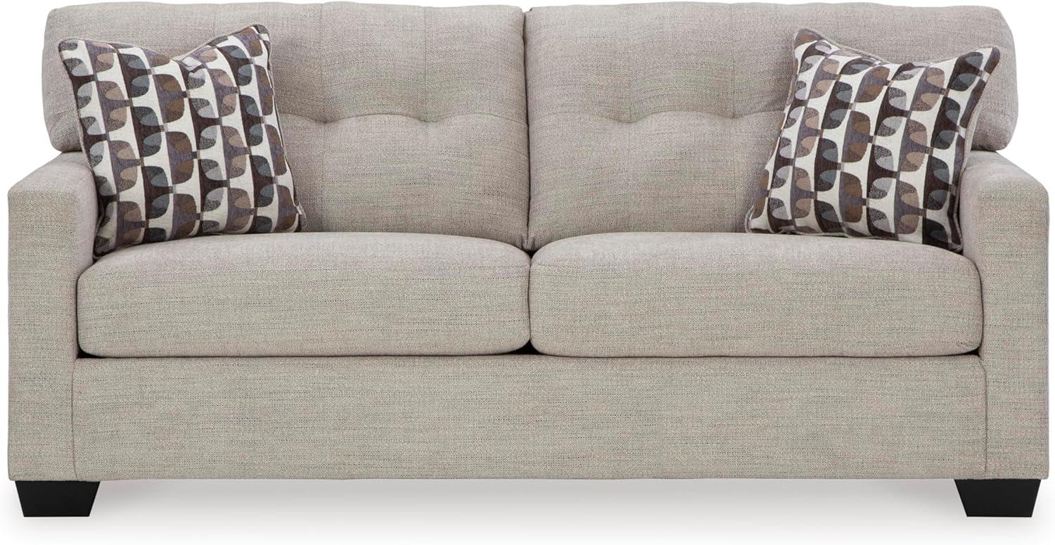 imageSignature Design by Ashley Mahoney Contemporary 2in1 Tufted Sofa Sleeper with Folding Gel Memory Foam Mattress Full Dark BrownBeige