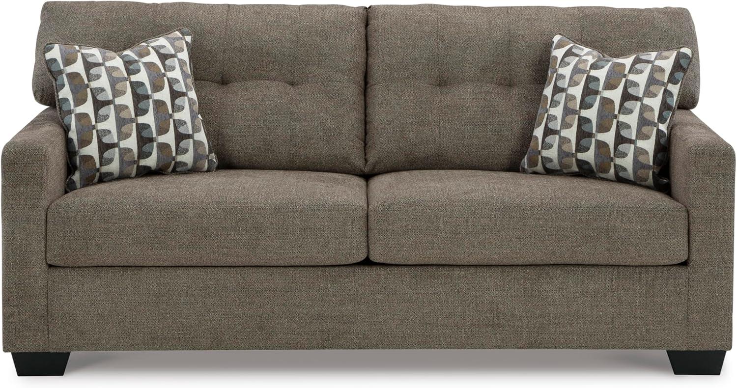 imageSignature Design by Ashley Mahoney Contemporary 2in1 Tufted Sofa Sleeper with Folding Gel Memory Foam Mattress Full Dark BrownBrown