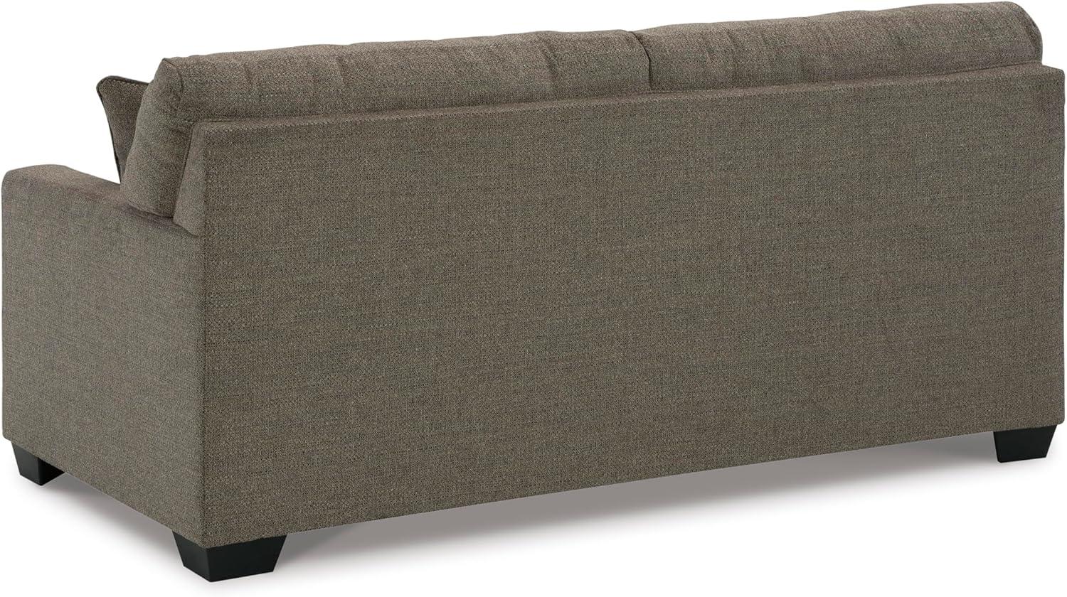 imageSignature Design by Ashley Mahoney Contemporary 2in1 Tufted Sofa Sleeper with Folding Gel Memory Foam Mattress Full Dark BrownBrown