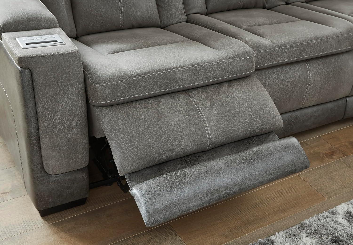 imageSignature Design by Ashley NextGen DuraPella Power Recliner with Adjustable Headrest SandGrey